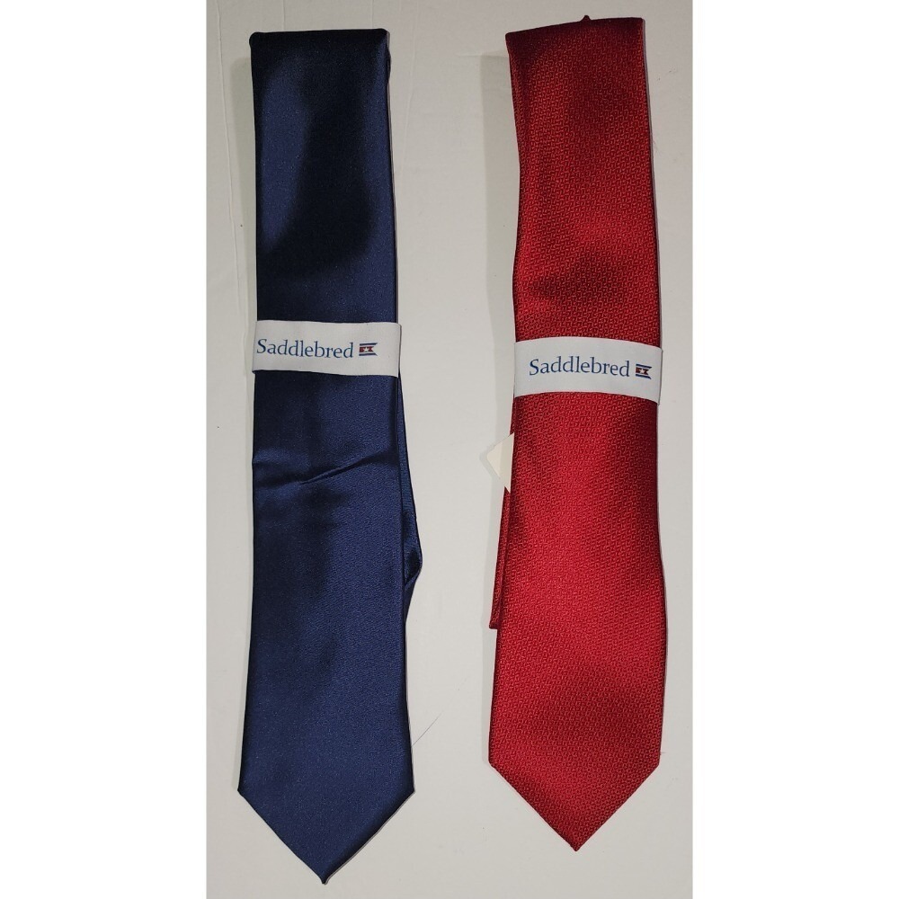 Saddlebred Neckties Set of 2, Classic Business Formal Dress Ties, New